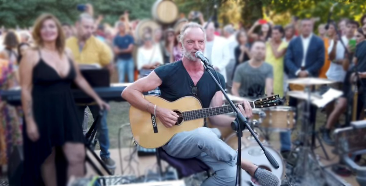 Sting Picks up a Guitar and Starts Singing Classic Police Songs Impromptu at a Party