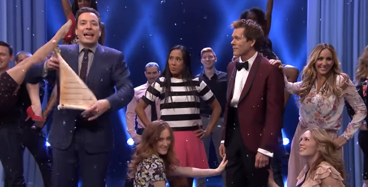 Jimmy Fallon Officially Outlaws Dancing, Then Kevin Bacon Enters with All the ‘Footloose’ Moves
