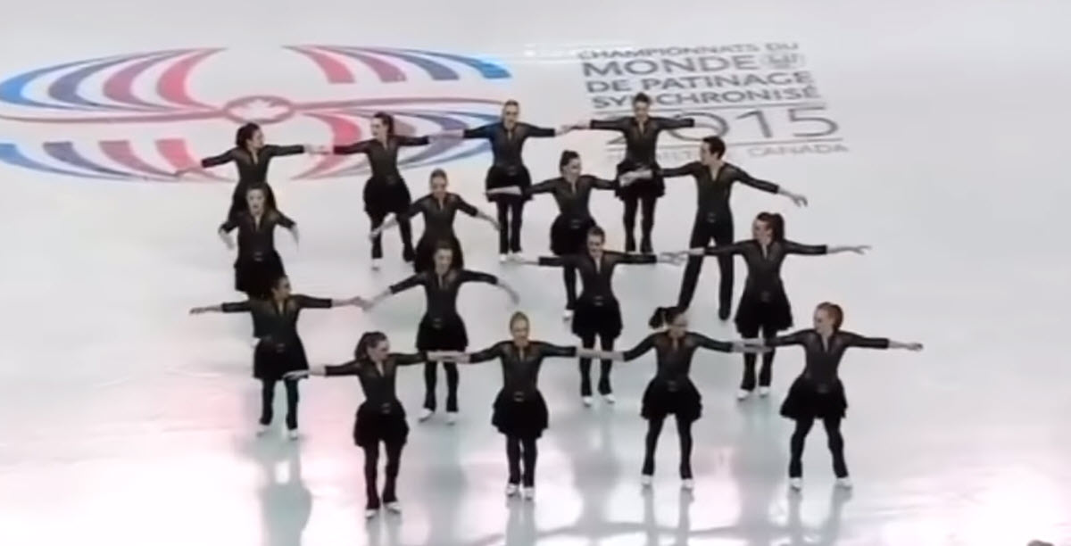 16 Skaters Start in Formation and When They Move Their Feet, the Crowd Goes Wild