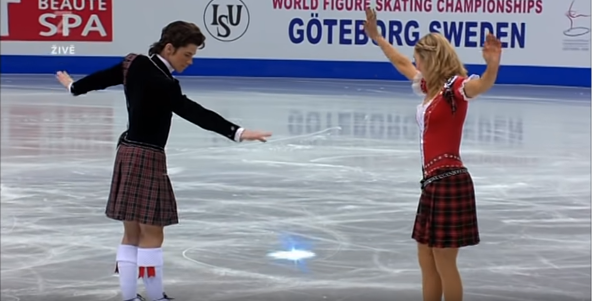 Brother and Sister Perform Scottish Dance Figure Skating Routine that Delights Audience