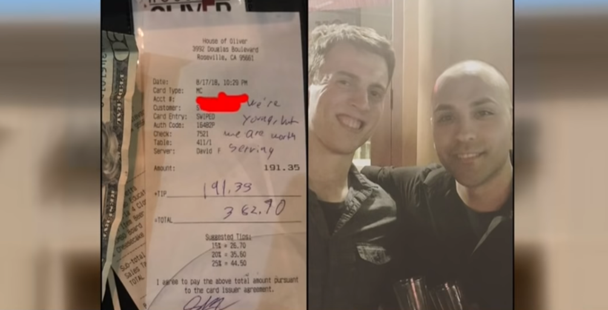 Exhausted Server with 3 Kids Looks at the Tip on a Bill and Runs After Customer