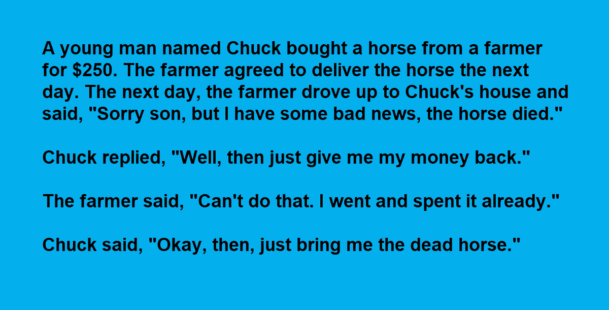 Man Accidentally Buys a Dead Horse, Then Has a Brilliant Idea About What to Do