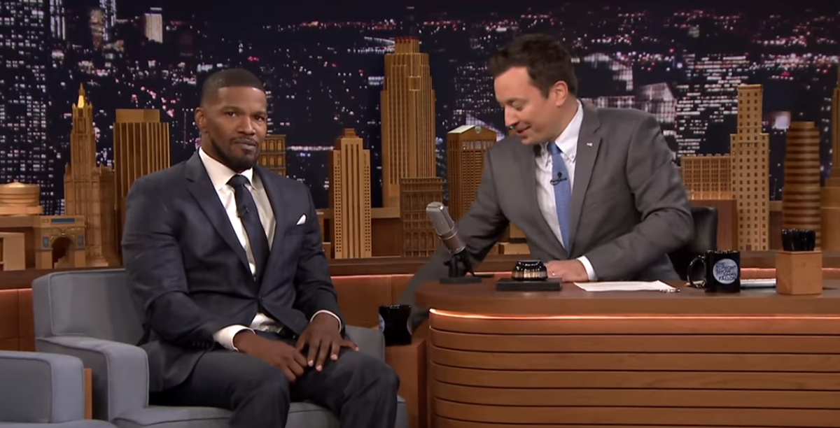 Jamie Foxx Does The Perfect Woman Voice for Jimmy Fallon’s Musical Impressions Generator