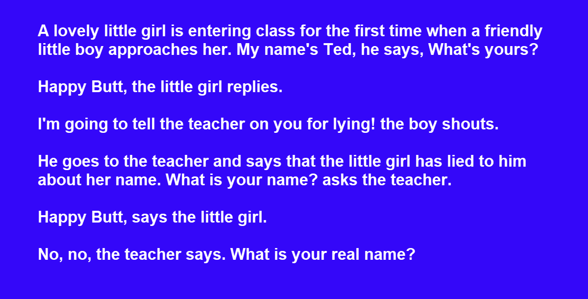 Little Girl Gives Crazy Answer When Principal Asks for Her Name