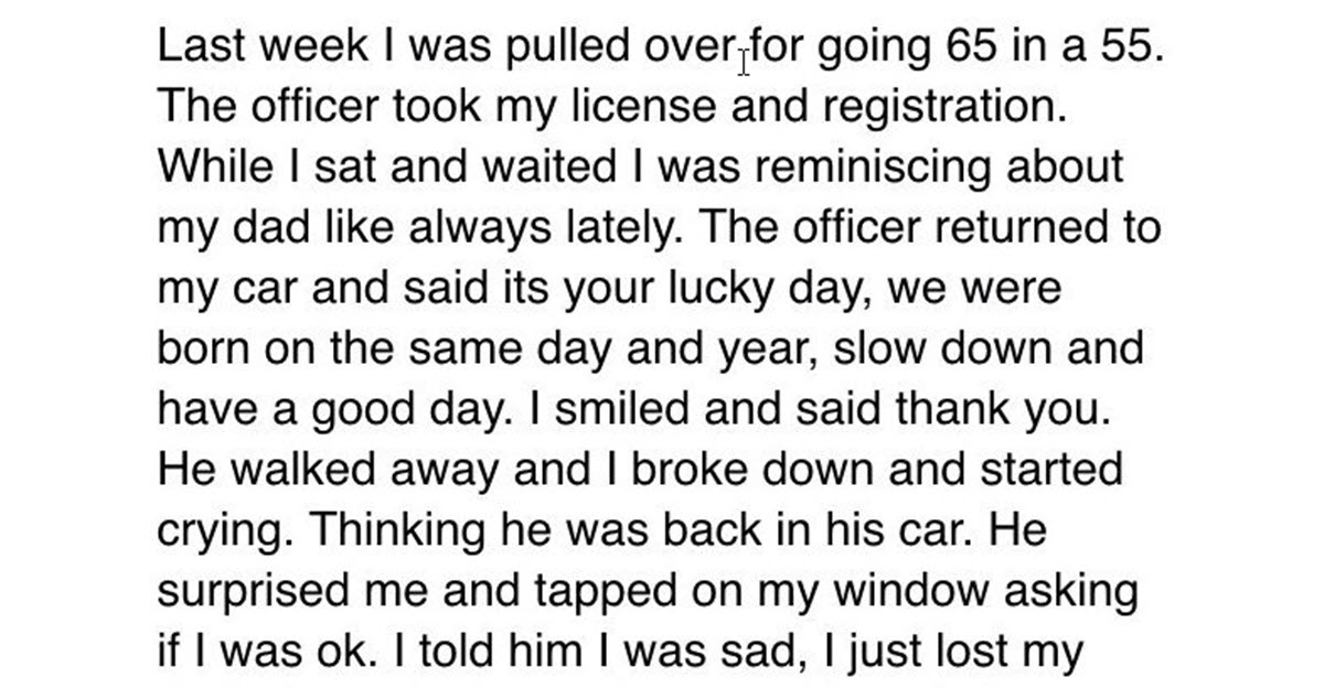 Woman Starts Crying When Pulled Over by a Police Officer, Then This Happened