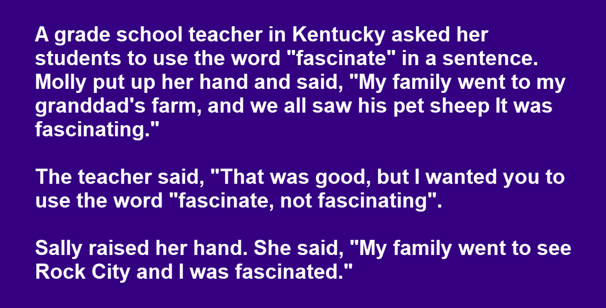 Teacher Has a Little Boy in Her Classroom Who Makes Everything Sound Dirty