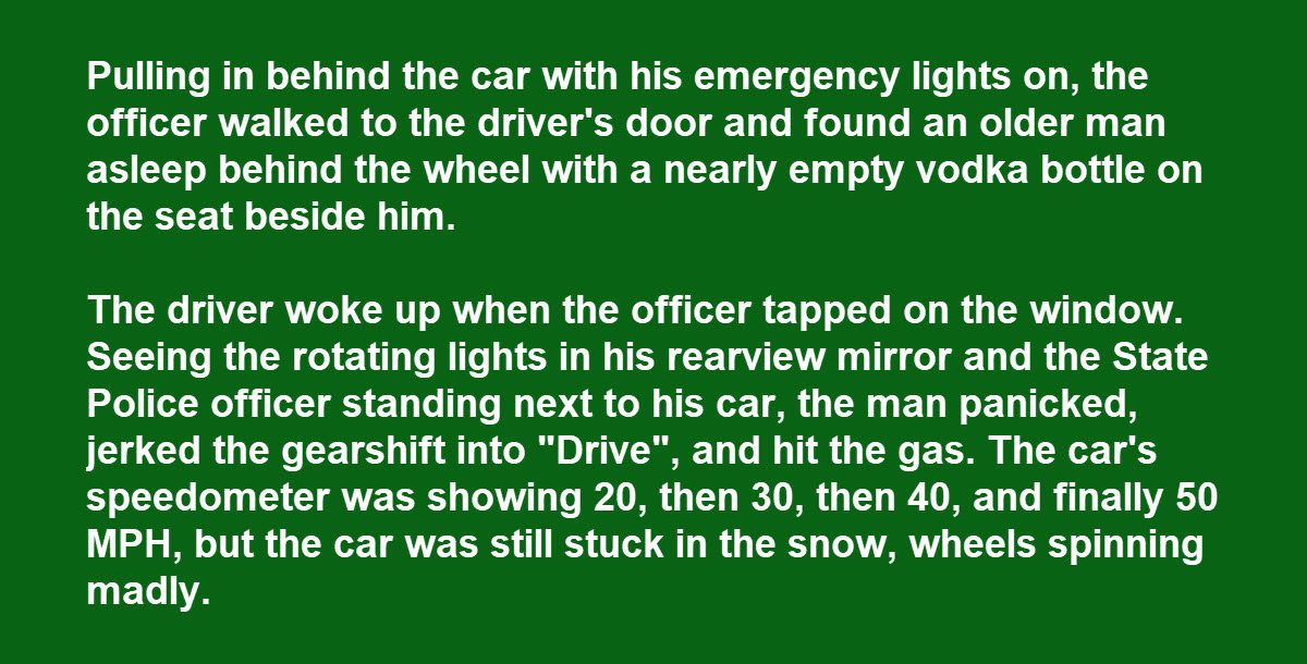 Panicked Man Is Shocked When Police Officer ‘Runs’ Beside Him at 50 M.P.H.