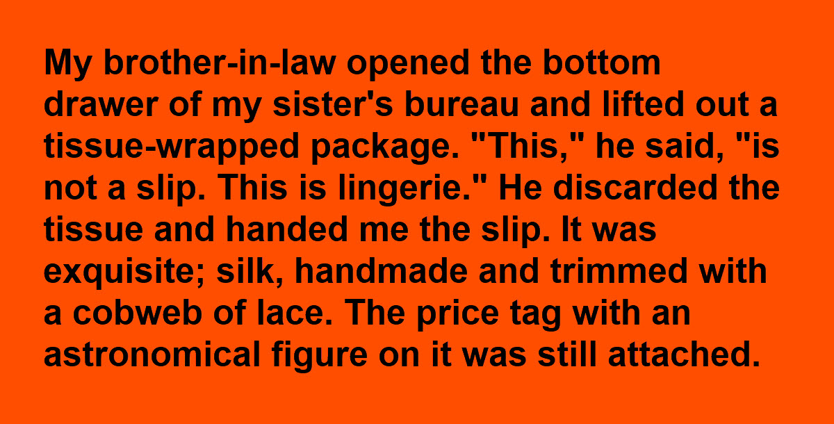 Her Brother-in-Law Lays out Her Sister’s Lingerie and Tells Her a Story