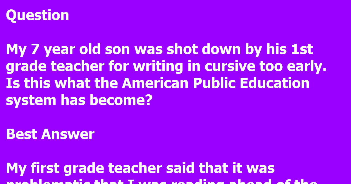 A Man Asks A Simple Question About His 7-Year-Old Son And Gets The Most Brilliant Answer