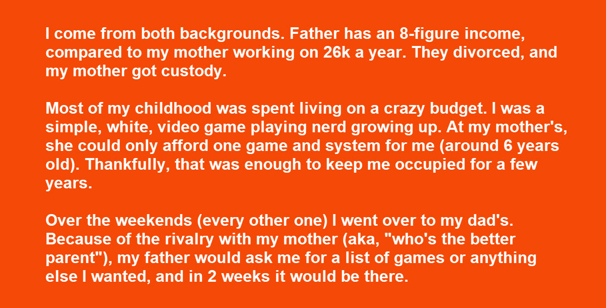 Son Tells the Difference Between Rich Dad and Working Class Mom After Divorce