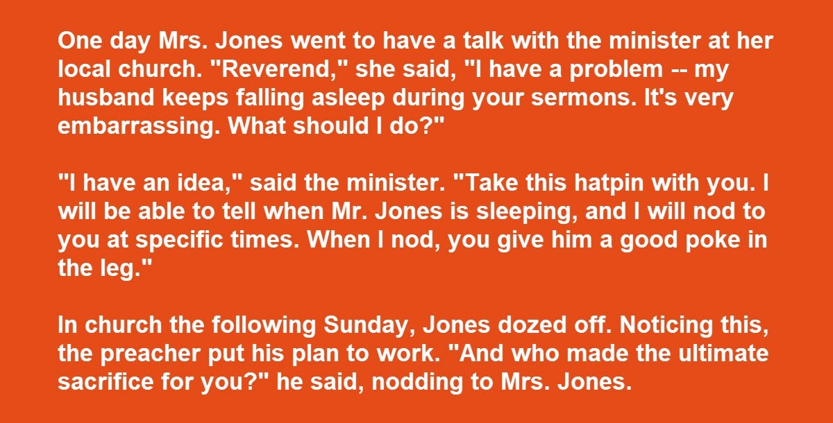 Woman Has a Hard Time Keeping Her Husband Awake in Church, Pastor Intervenes