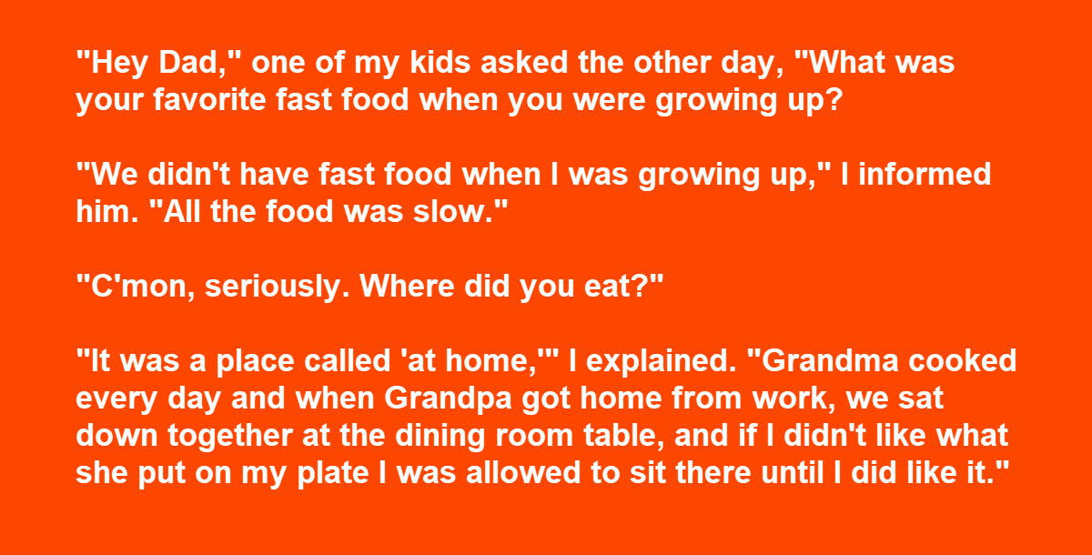 Son Is Shocked When Dad Reveals What Fast Food He Liked as a Child