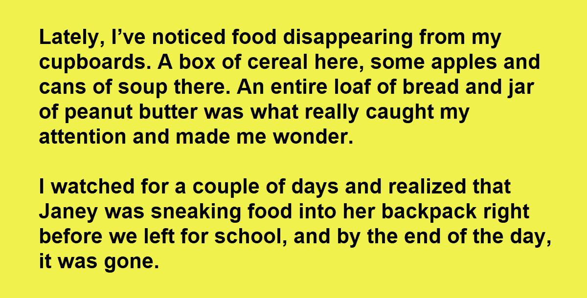 His Daughter Was Stealing Food from the Cupboard and the Reason Why Is Heartbreaking