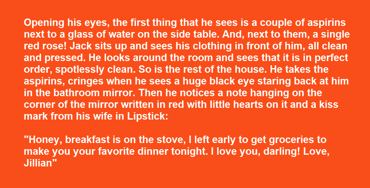 He Dreaded the Worst from His Wife, but He Said the Perfect Thing at the Right Time