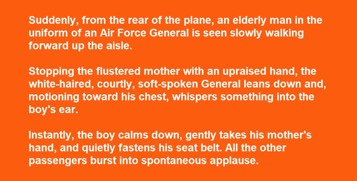 Air Force General Terrifies a 5-Year-Old Boy on a Plane