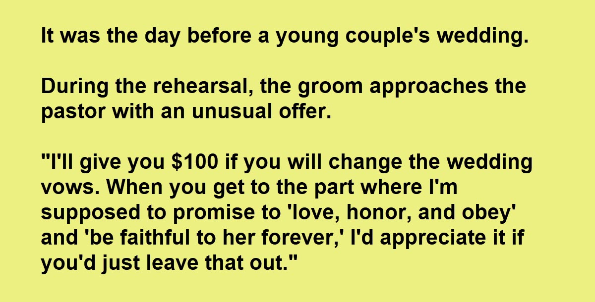 A Groom Made a Last Minute Deal Before His Wedding, Then it Backfired