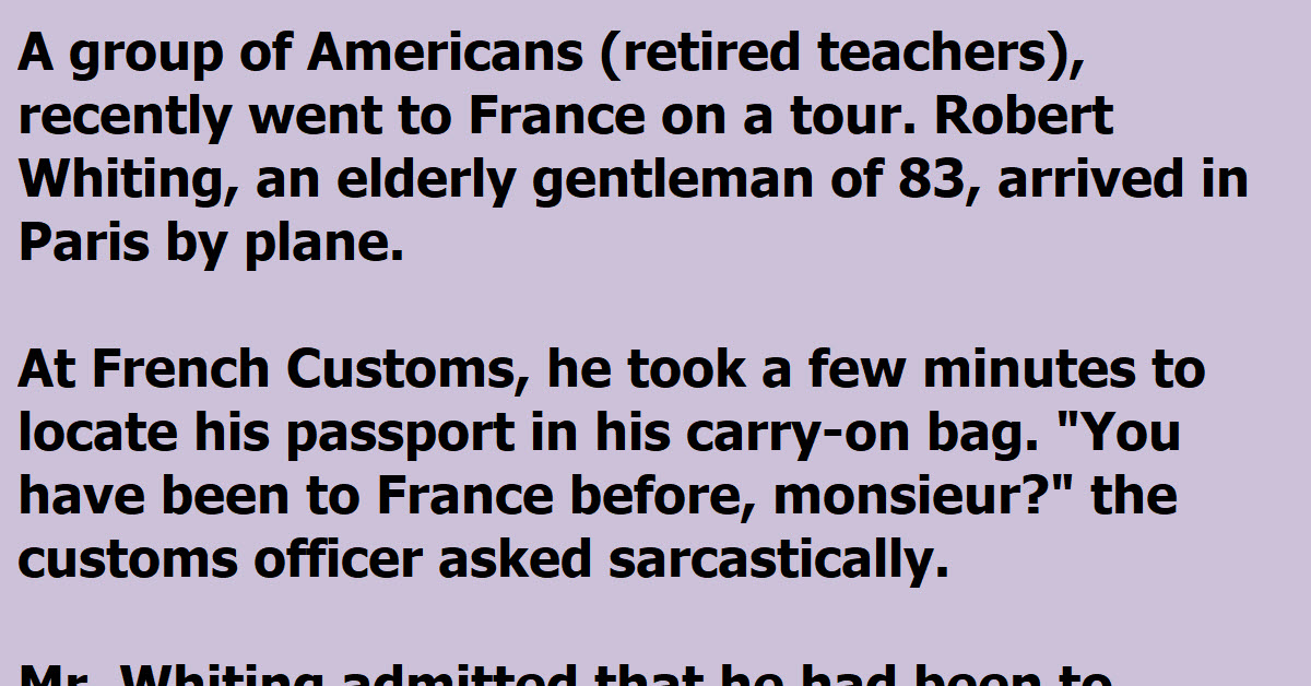 An Old Man Is Given A Hard Time At Customs And He Snaps Back Hard