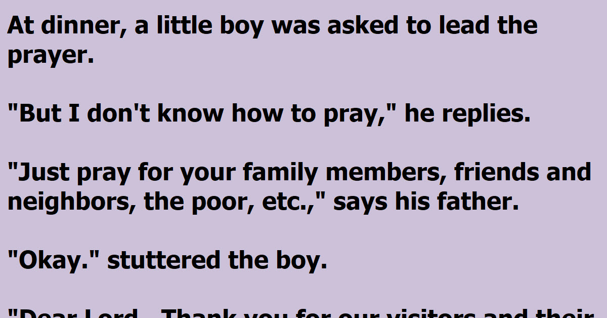 A Little Boy Says The Dinner Prayer And It Ended Up Being His Last