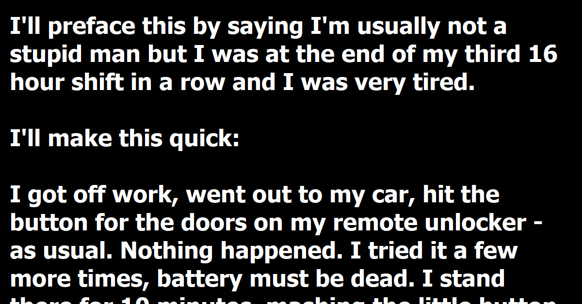 A Man Learns A Valuable And Humiliating Lesson When His Car Door Won’t Open