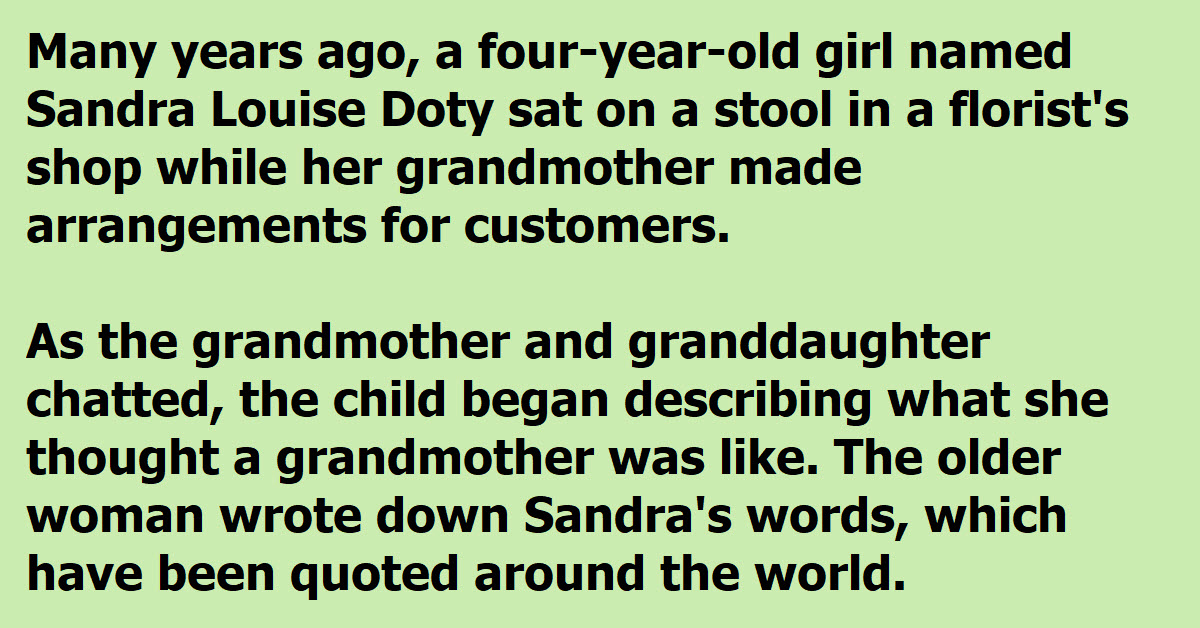 A Little Girl Writes The Most Adorable Letter About Grandmothers