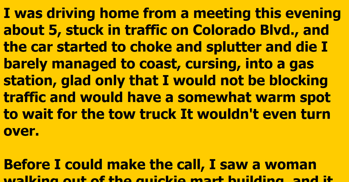 A Woman Stops For Gas, Not Realizing She Would Become An Answer To A Prayer