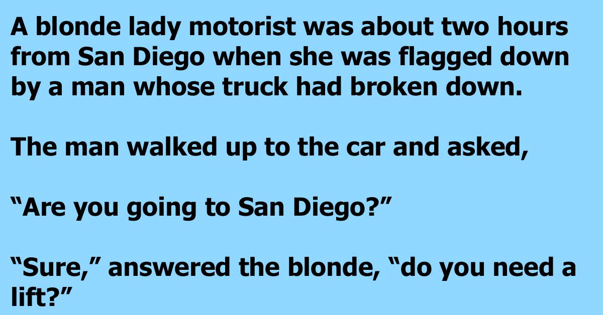 A Blond Woman Stops To Help A Trucker And Ends Up On An Unexpected Adventure