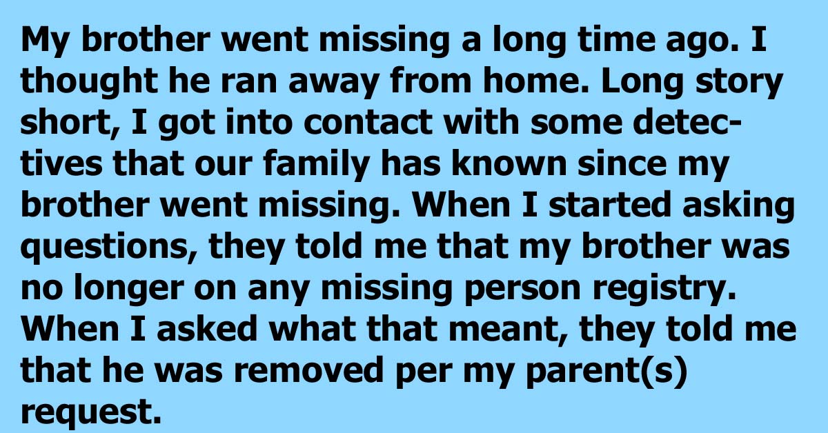 A Young Man Learns The Truth About His Dead Little Brother And His Parents Knew It All Along