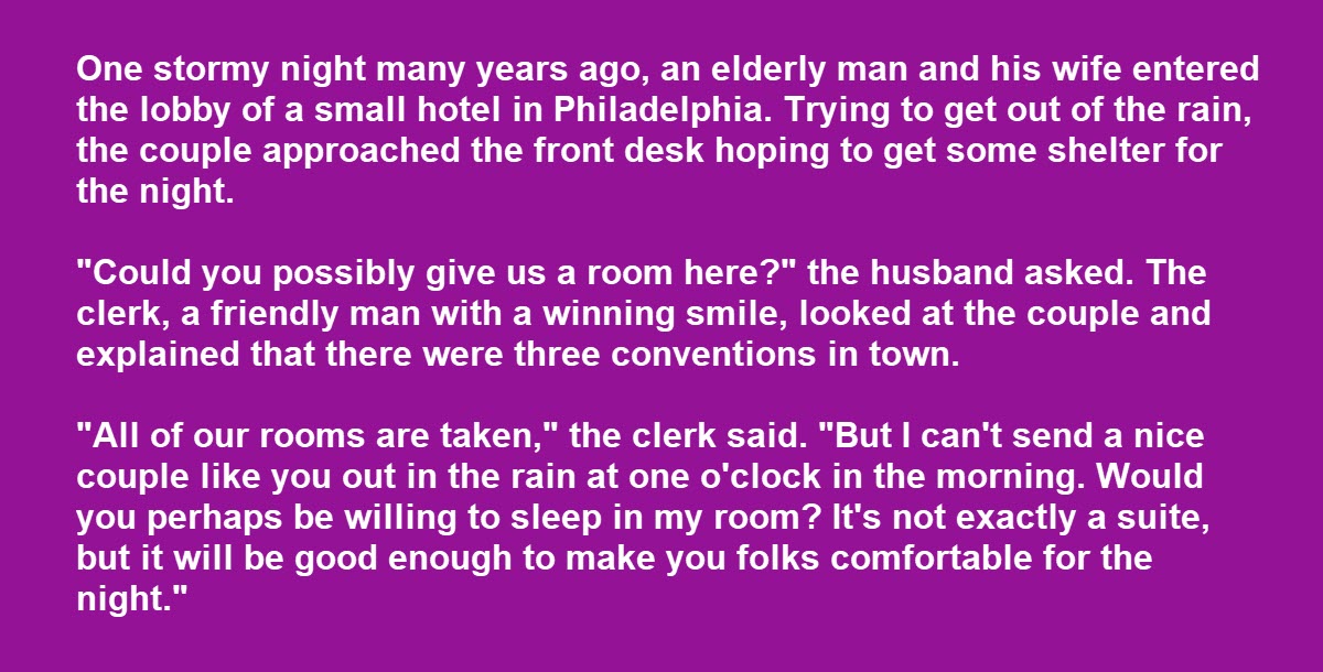 A Hotel Clerk Extended a Simple Kindness to an Elderly Couple and it Changed His Life