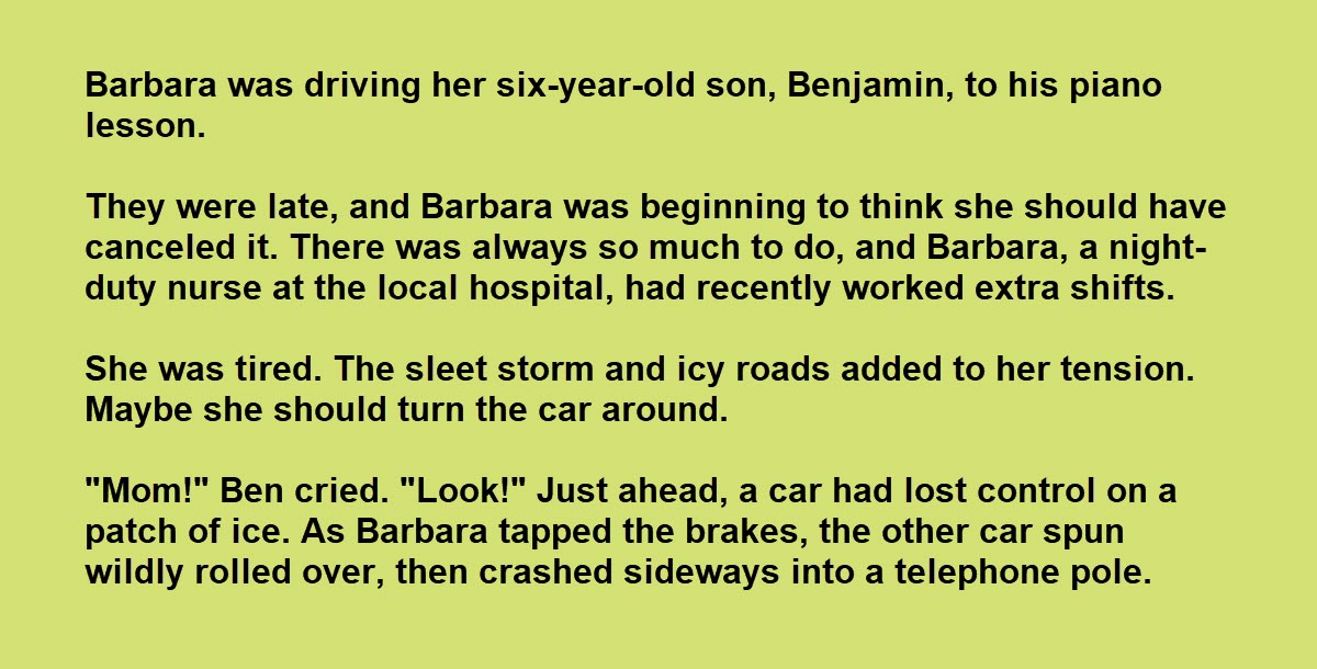 Mom Jumps Out to Help at a Car Wreck, Her Little Boy Saw Something Incredible