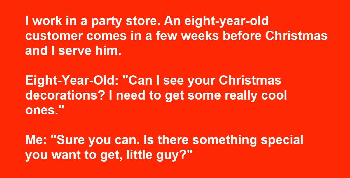 A Little Boy Shopping at a Party Store Has a Strange Request of the Manager