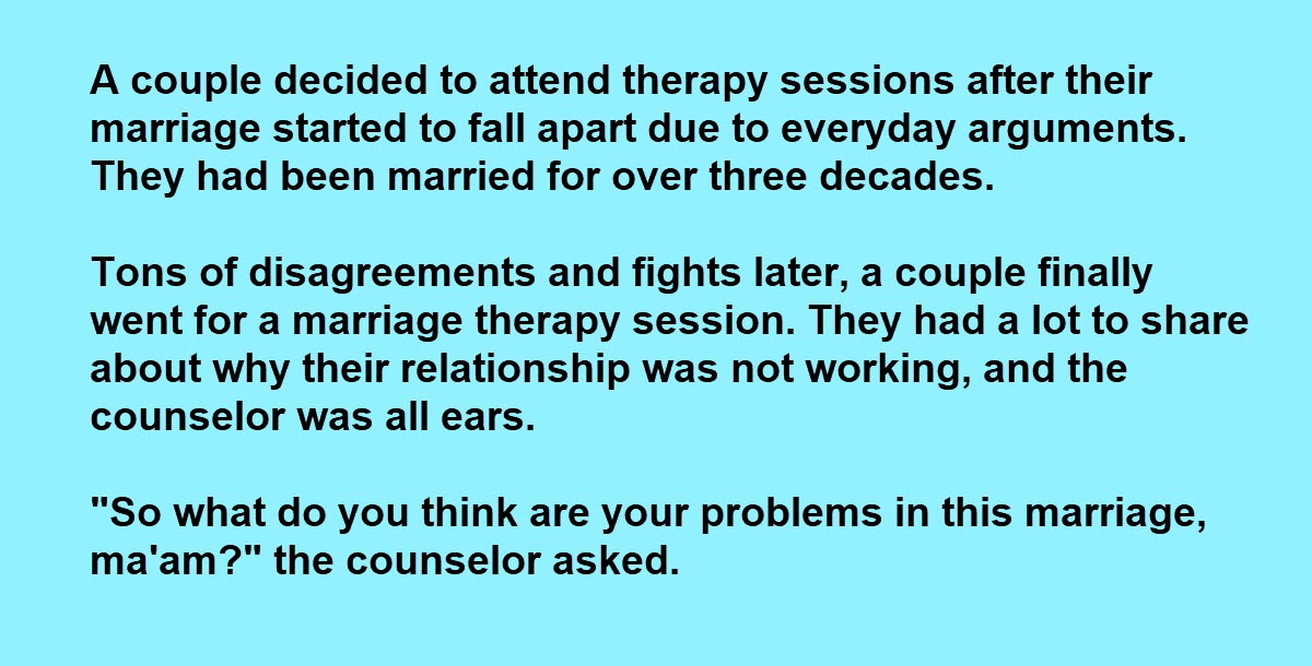 Couple Attends Marriage Counseling, Gets Very Unconventional Advice form the Therapist