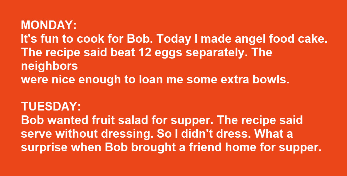 Husband Stumbles Upon His Wife’s Cooking Diary, Can’t Believe What He’s Reading