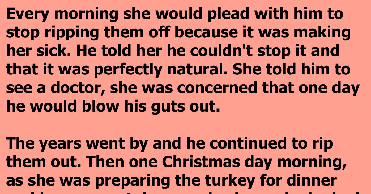 He Had The Worst Gas Problem So His Wife Comes Up With A Plan To Get Him To Stop