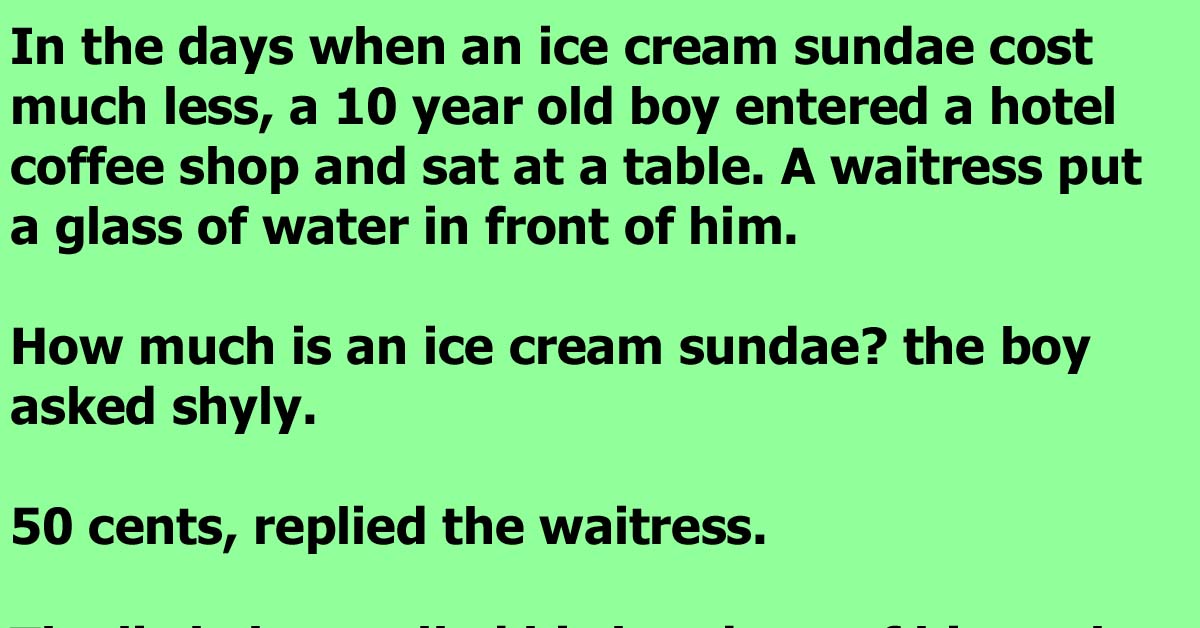 Waitress Reluctantly Serves Little Boy And She Gets Served Much More In Return