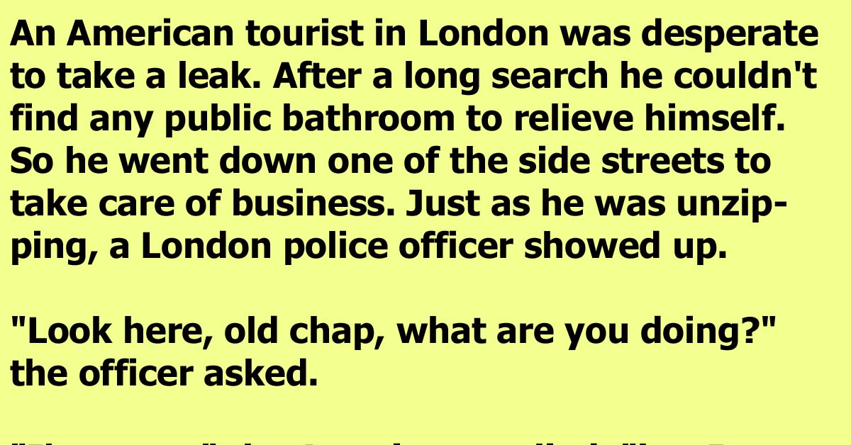 A British Cop Helps An American Tourist For All The Wrong Reasons