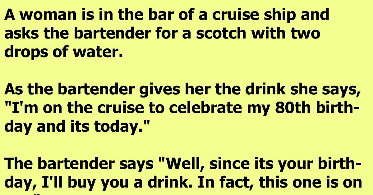 An Old Woman Has The Perfect Response For A Curious Bartender