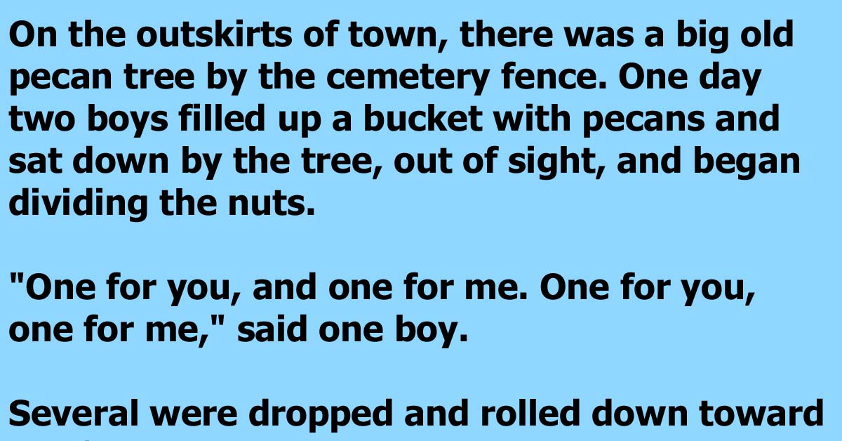 An Old Man And Young Boy Get The Fright Of Their Life Outside Of The City Cemetery