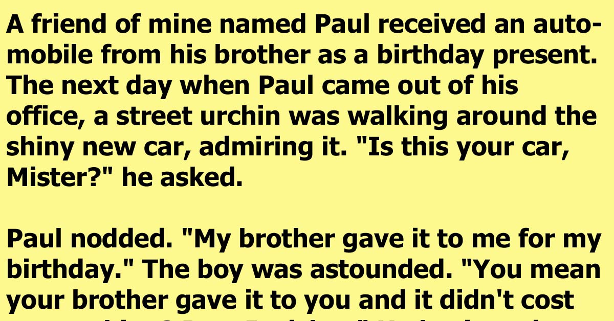 Man Picks Up A Poor Kid In His Beautiful New Car And Learns A Lesson That Leaves Him Emotionally Rich