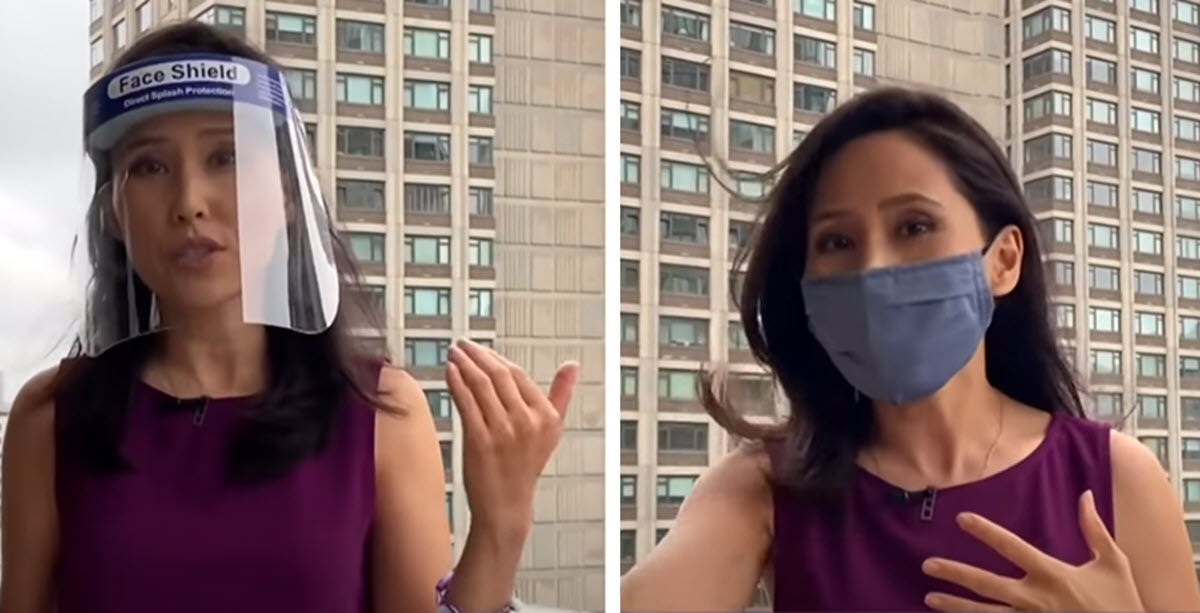 Report Compares Effectiveness of Face Shields Vs. Masks Against Coronavirus