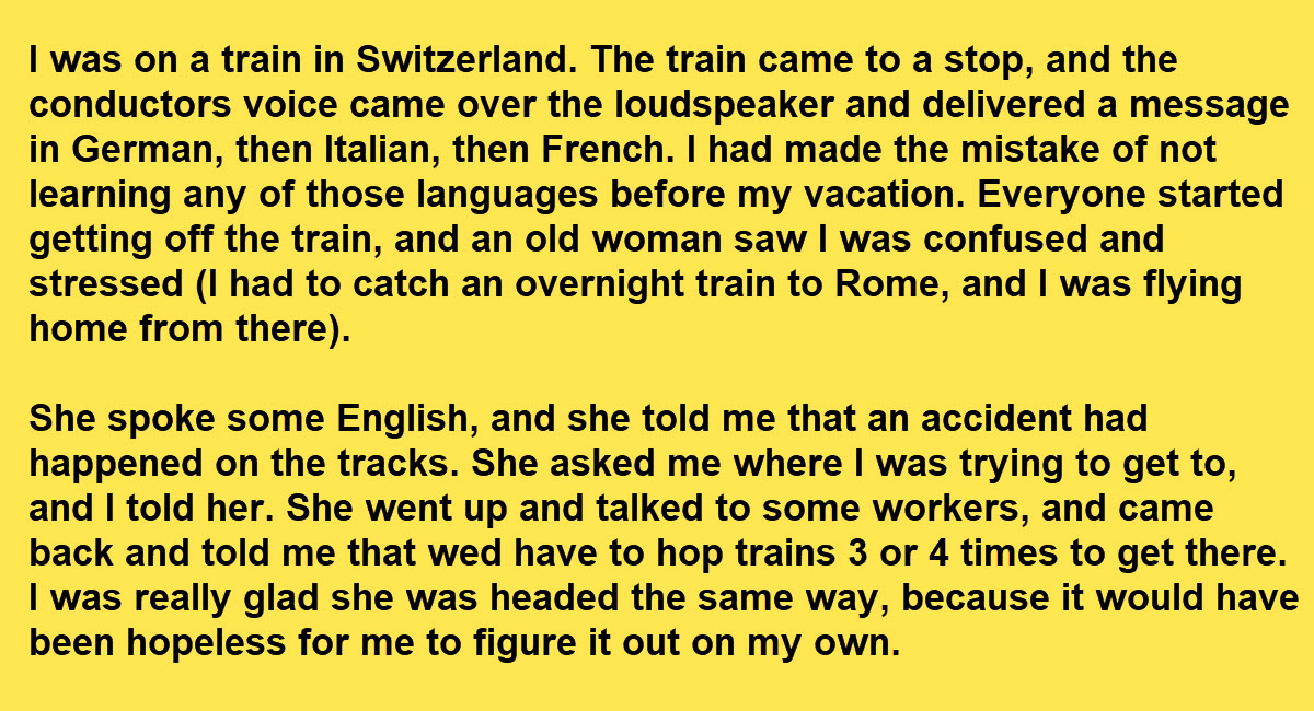 American Tourist in Switzerland Assumed He Was Following A Local, But the Truth Touched His Heart