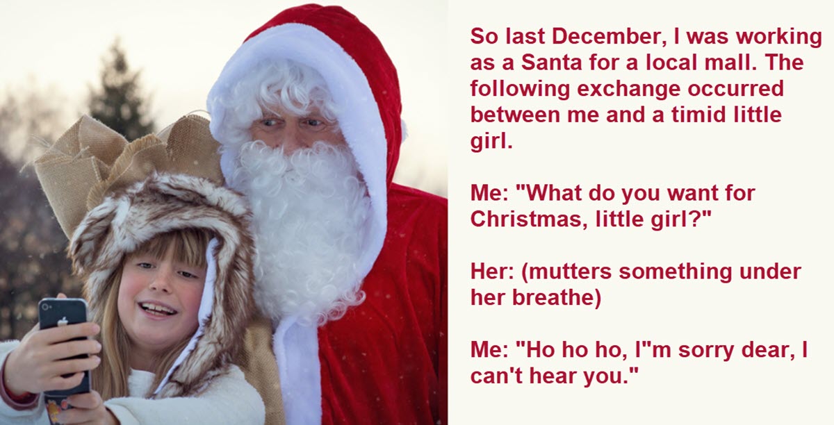 Little Girl Gives a Mall Santa a Completely Heartbreaking Request