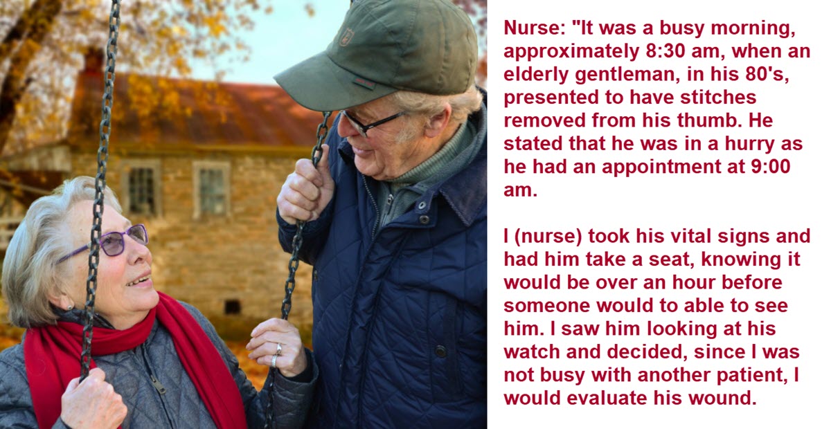 80-Year-Old Man Said He Was Late to Meet His Wife, Leaves a Nurse in Tears