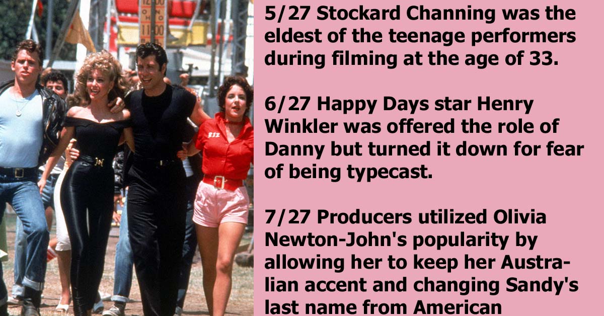 27 Things That Most People Still Don’t Know About The Movie, Grease