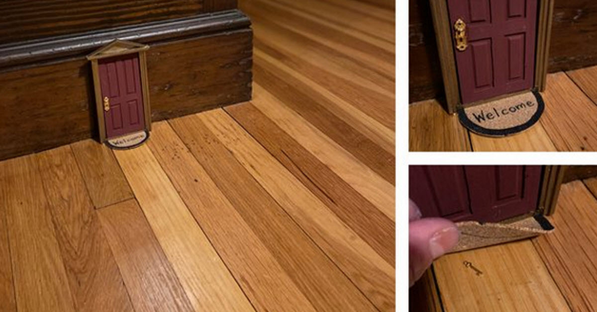 Woman Covers Electrical Outlets With Dollhouse Doors