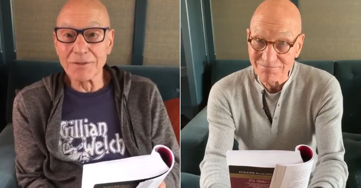 Sir Patrick Stewart Keeps Healthy By Sharing A Shakespeare Sonnet Daily