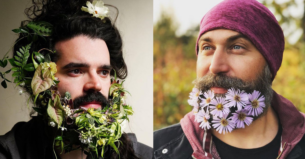 Men Pretty Up Their Beards With Flowers Signaling The Official Start Of Spring